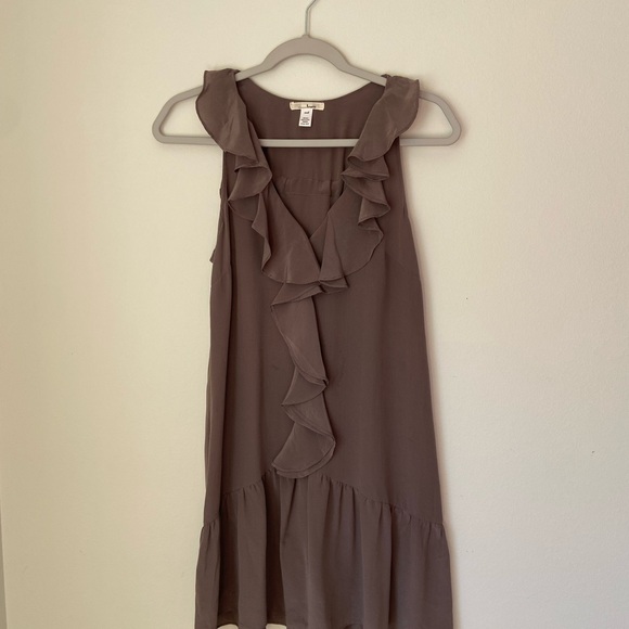 Trinity Charcoal Ruffle Mini Dress - Picture 2 of 10